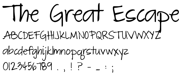 The Great Escape font